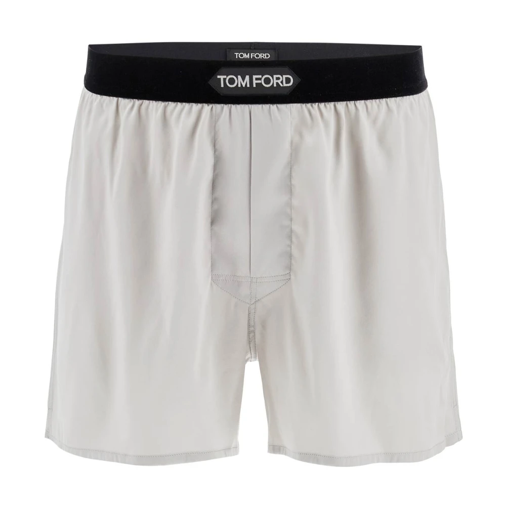 Tom Ford Zijden Boxershorts Gray Heren