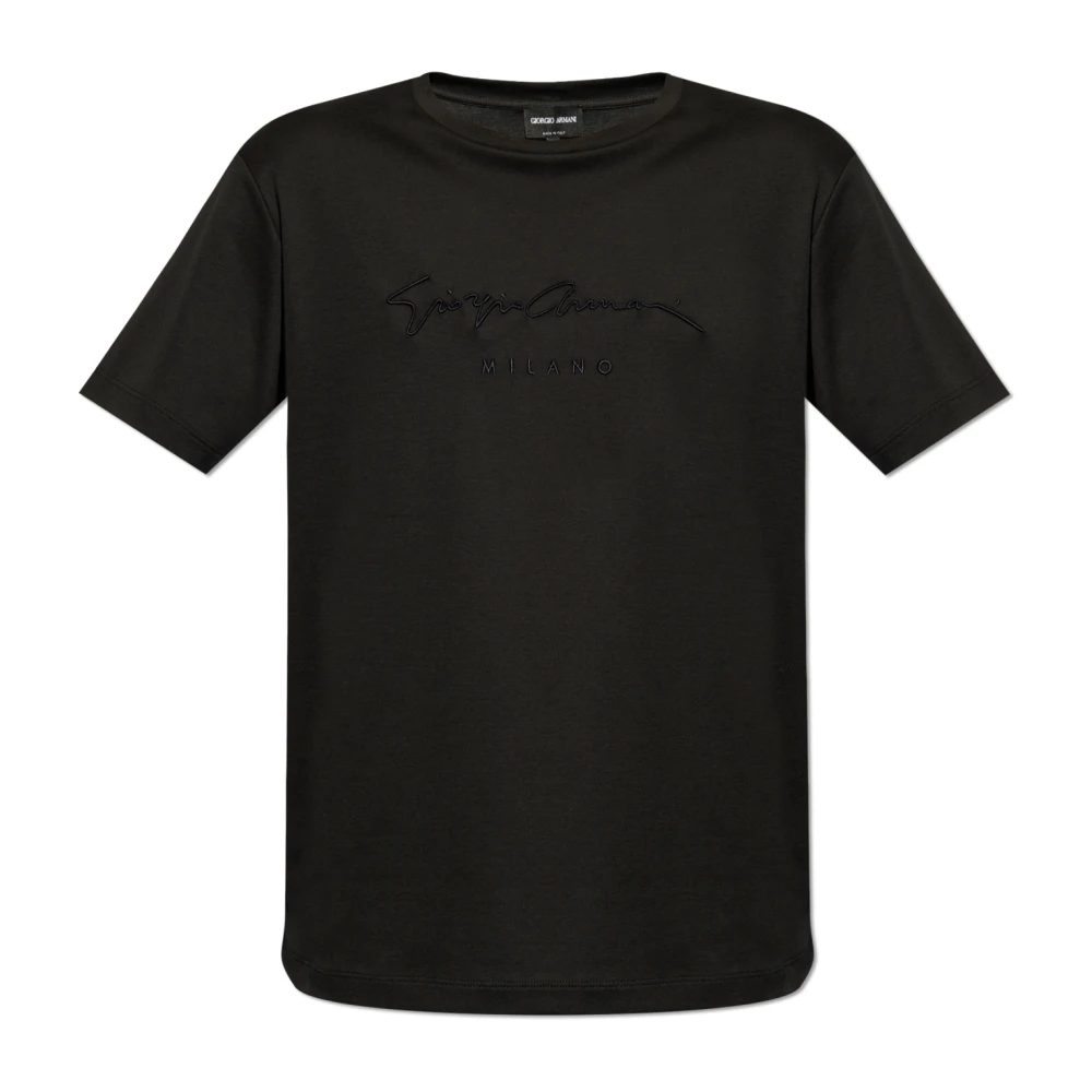 Giorgio Armani T-shirt met logo Black Heren