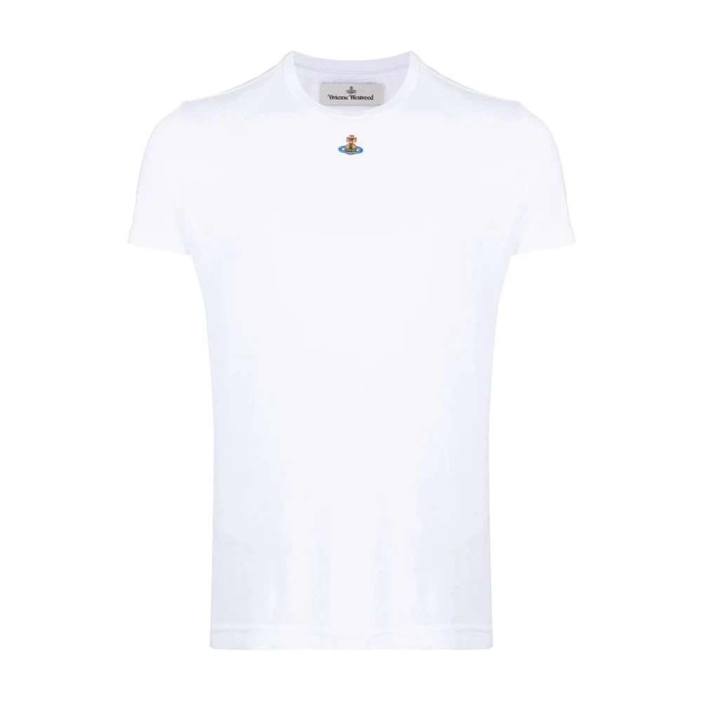 Vivienne Westwood Handtekening Orb Katoenen T-Shirt White Dames
