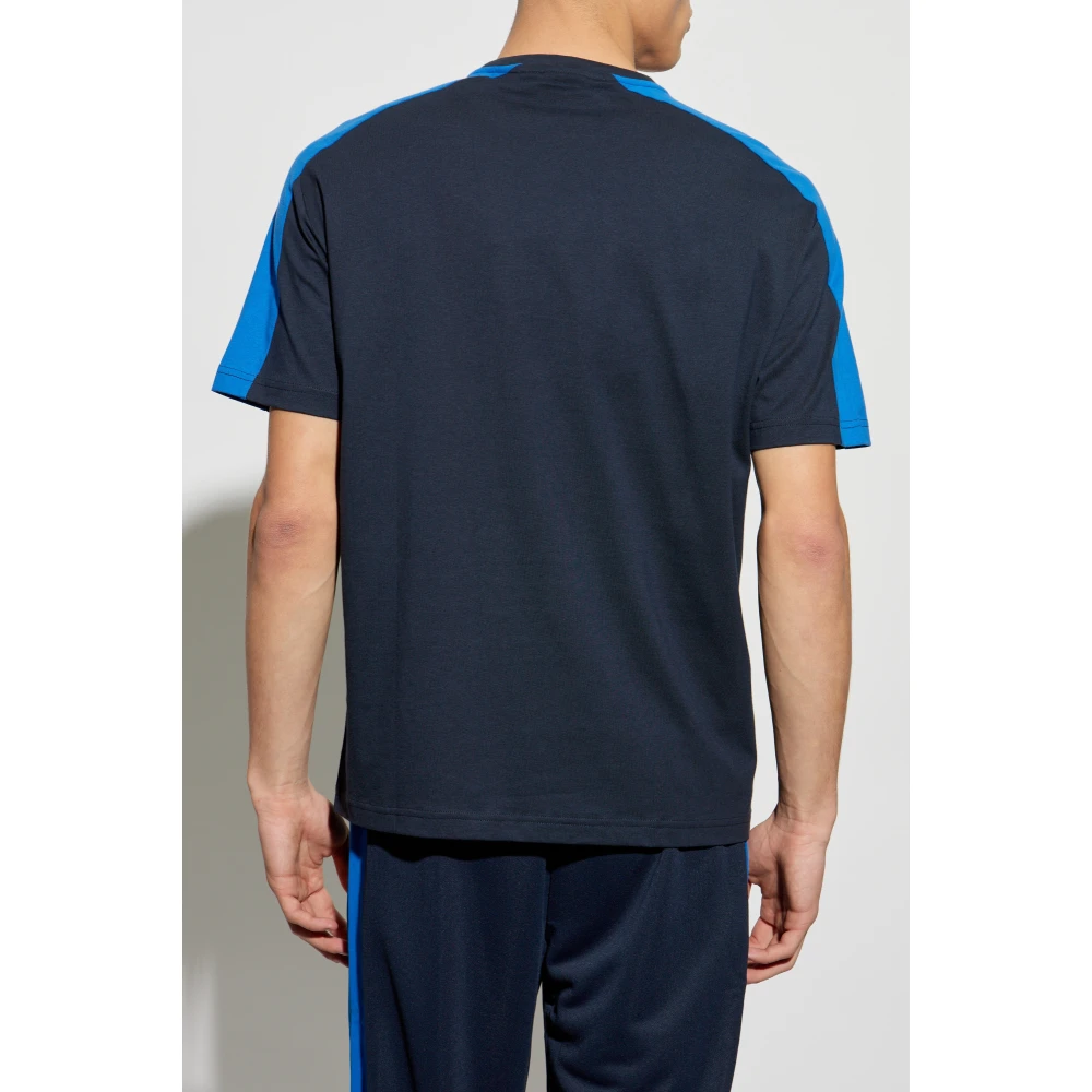 Emporio Armani EA7 T-shirt met geborduurd logo Blue Heren
