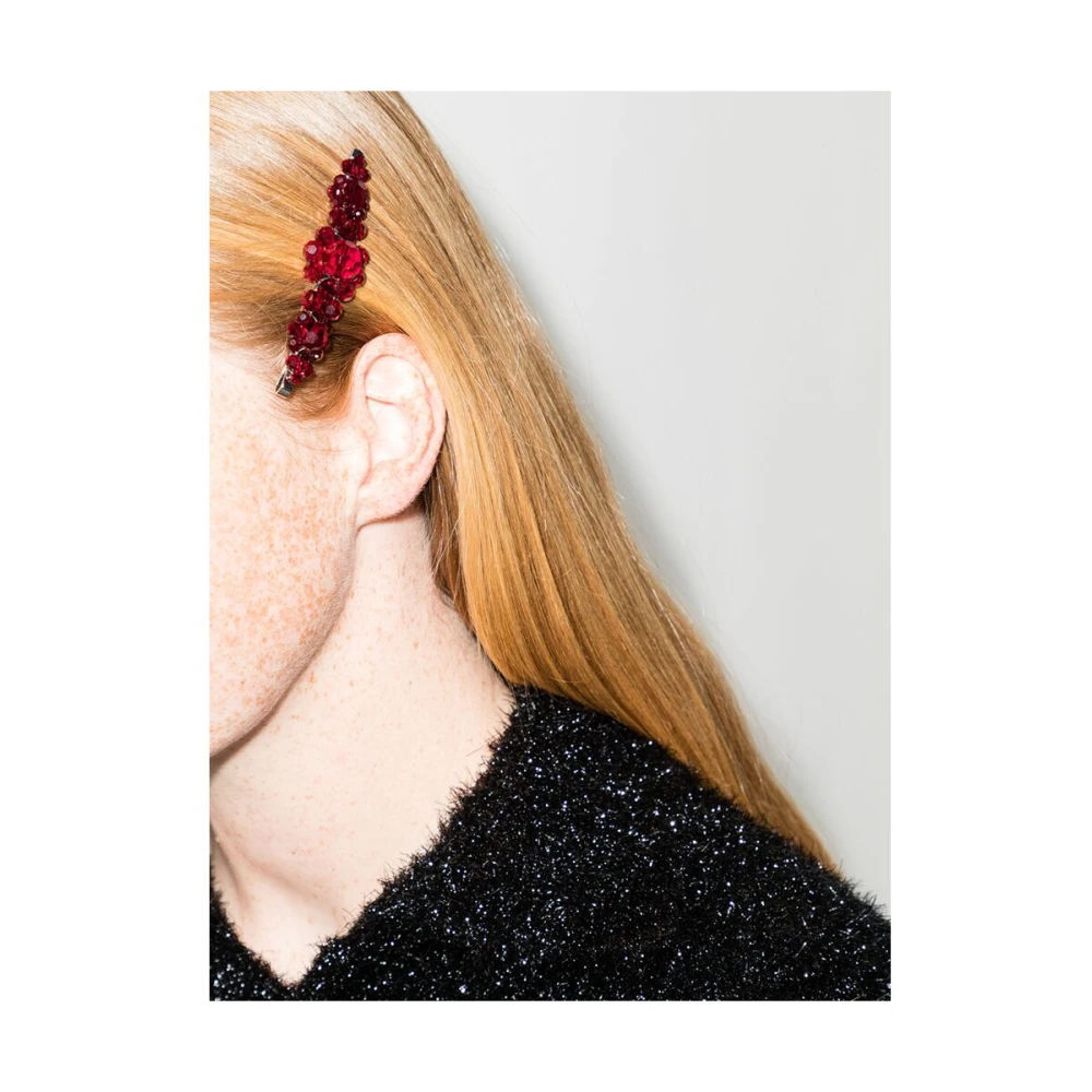 Simone Rocha Rode Bloemen Haarklem Red Dames