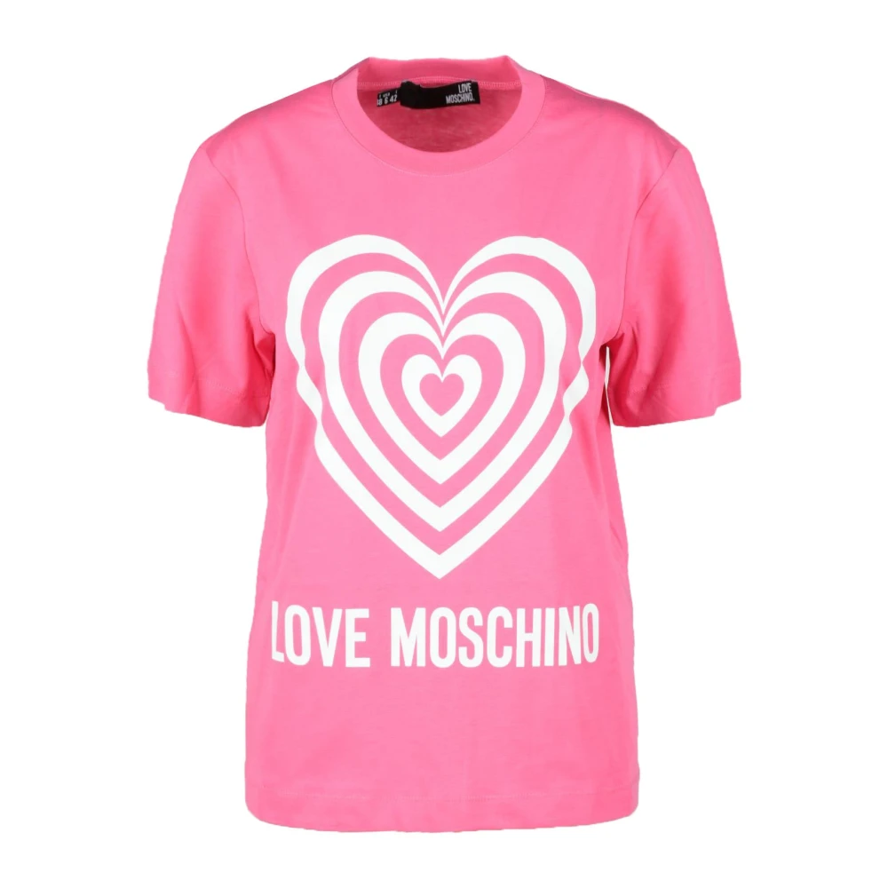 Love Moschino Katoenen T-shirt met Stijlvol Ontwerp Black Dames