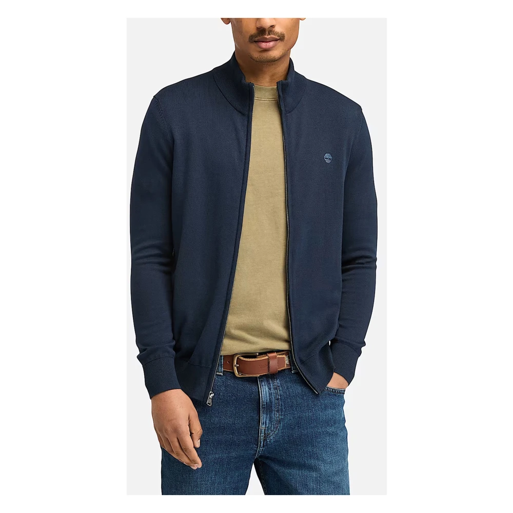 Timberland River Full Zip Sweater Blue Heren
