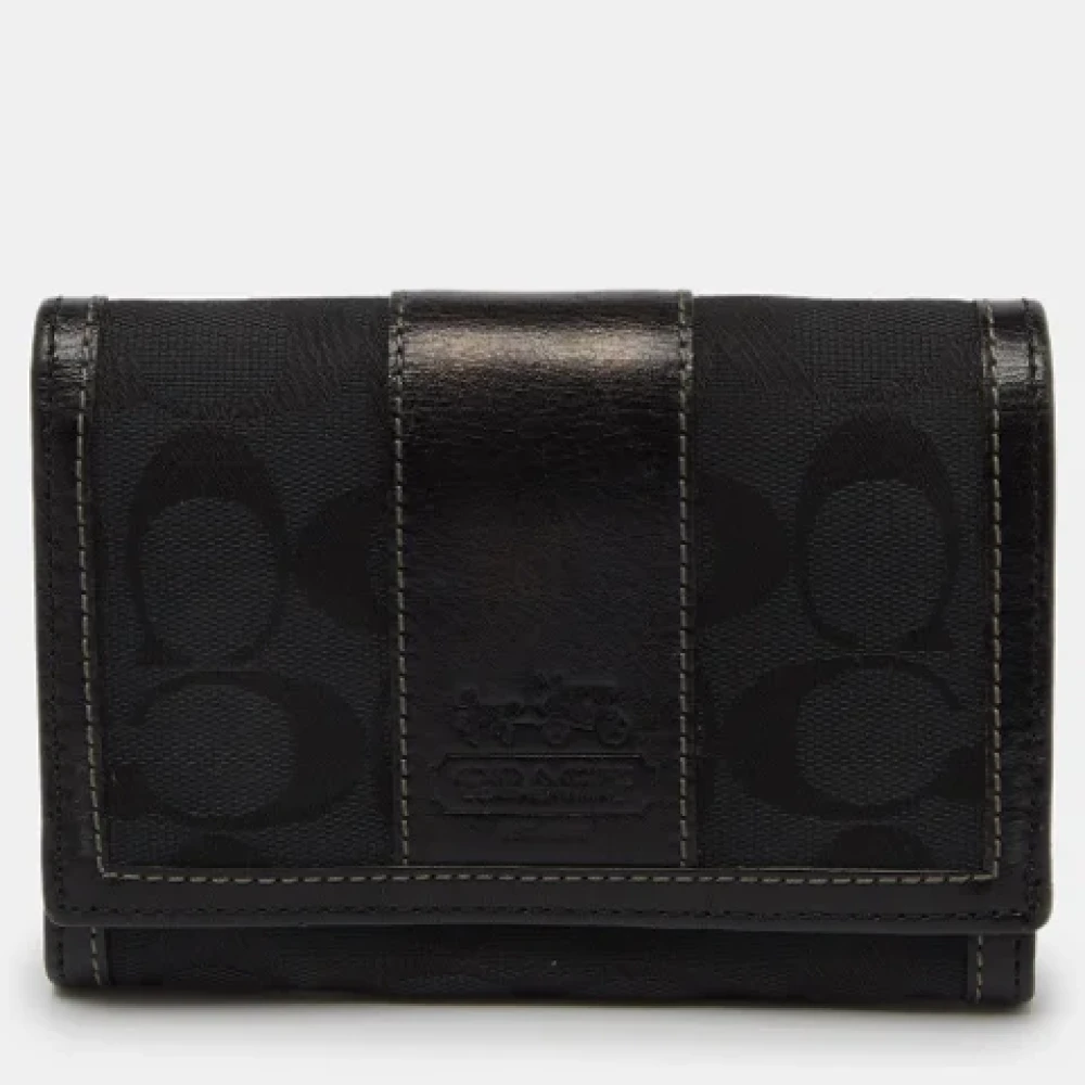 Coach Pre-owned Canvas wallets Black Dames