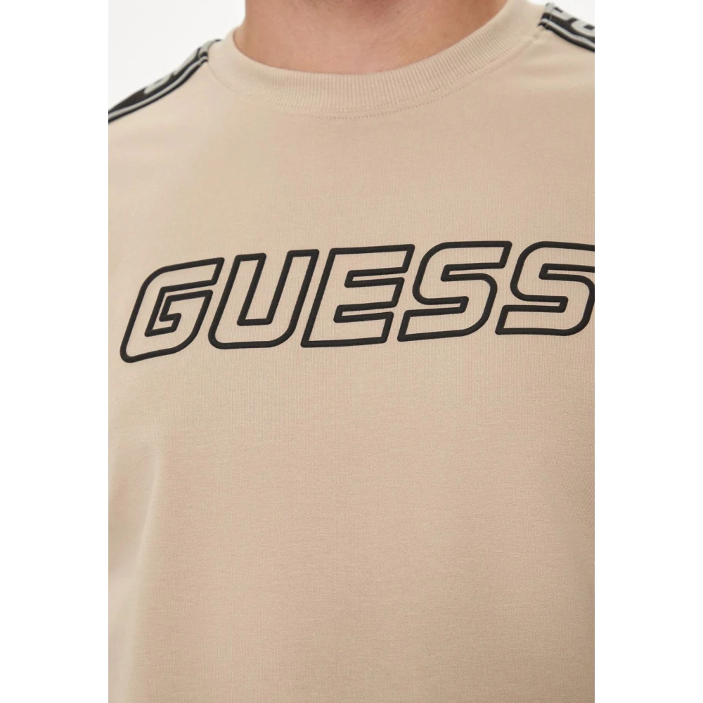Guess Heren Logo Sweater Beige Heren