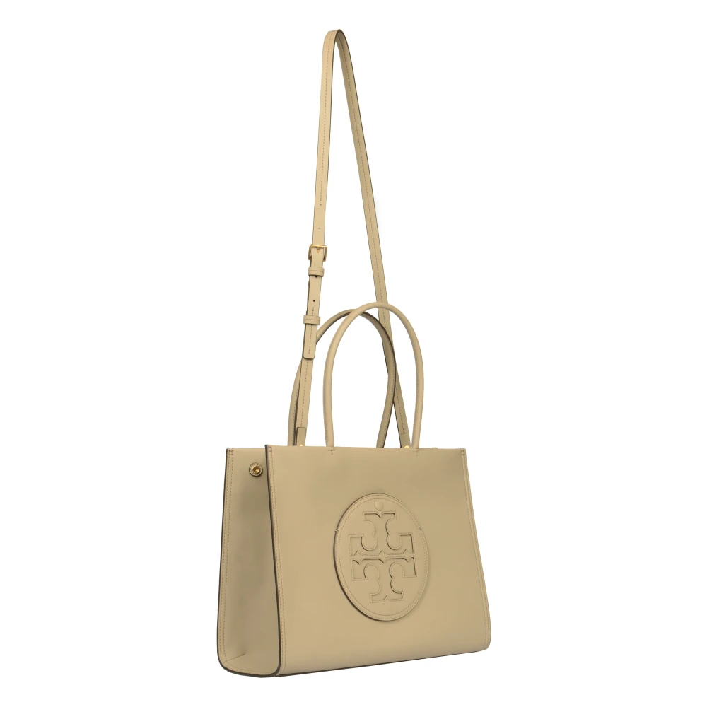 TORY BURCH Ella Bio Small Tote Tas Beige Dames