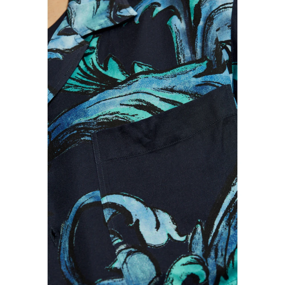 Versace Jeans Couture Kortemouwenshirt Blue Heren