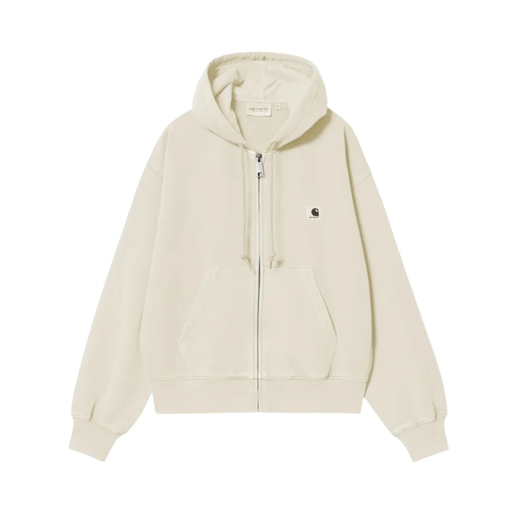 Carhartt Wip Women's Beige Zip-Throughs, L, Hooded Nelson Jacket