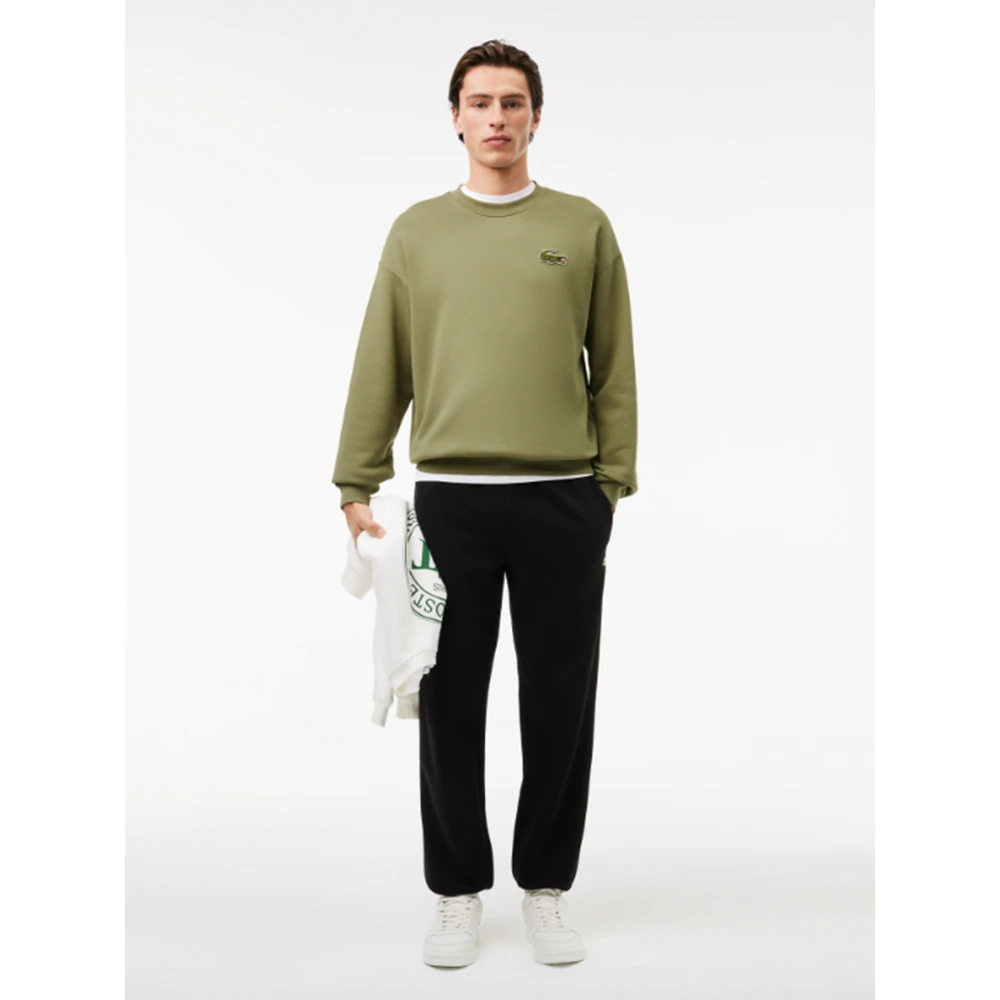 Lacoste Badge Sweatshirt Loose Fit (Groen Khaki) Green Heren