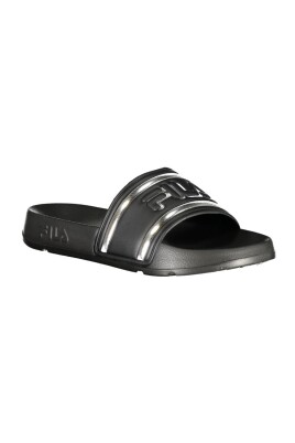 black-sandal-with-silver-logo-details