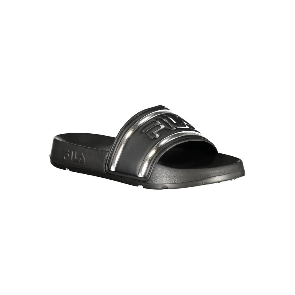 Fila Women's Black/Silver Sandal With Logo Details