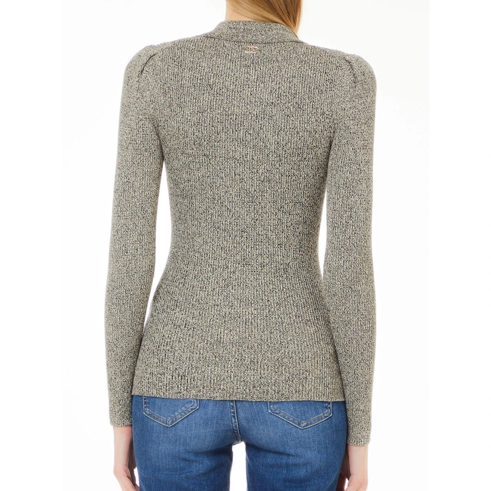 Liu Jo Grijze Trui V-Hals Elegant Veelzijdig Gray Dames