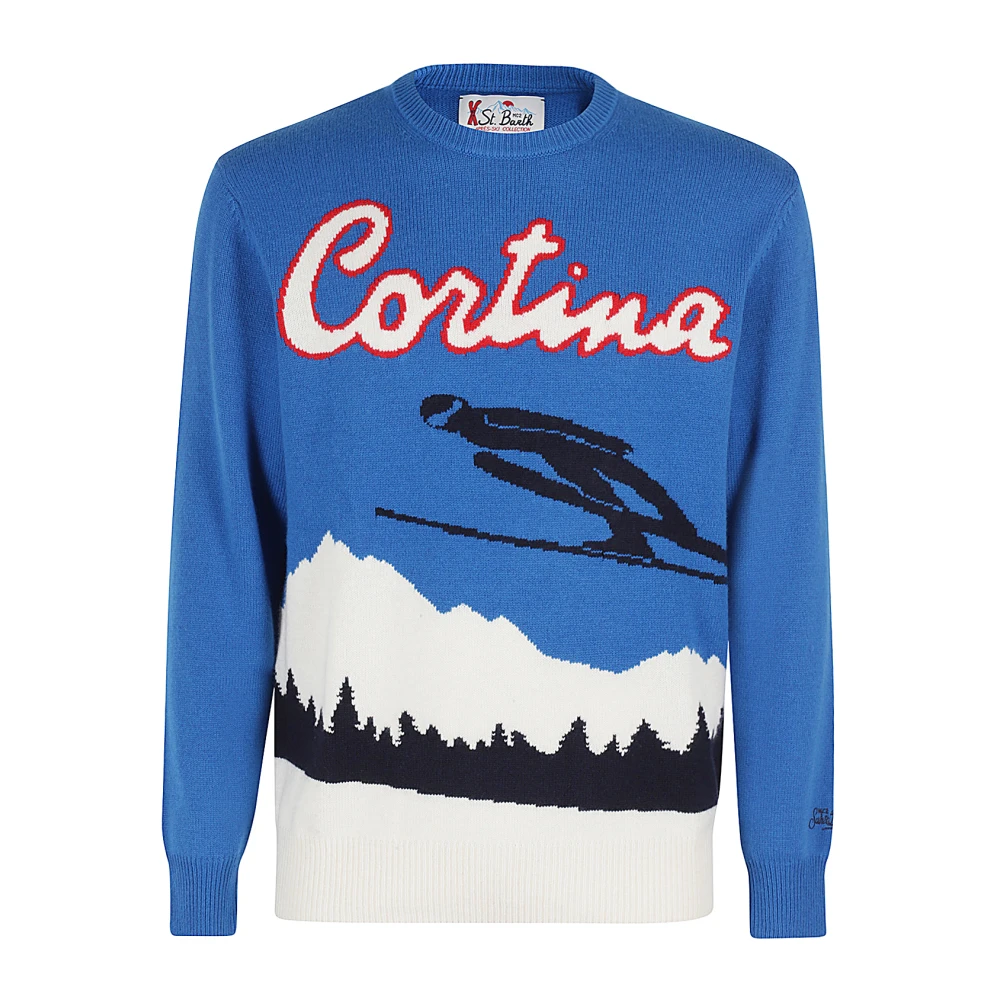 MC2 Saint Barth Klassieke Crewneck Sweater Blue Heren