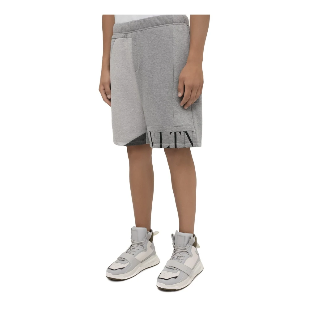 Valentino Track Shorts met Logo Detail Gray Heren