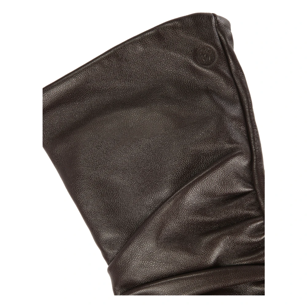 Kazar Lange donkerbruine handschoenen met een plooi Brown Dames