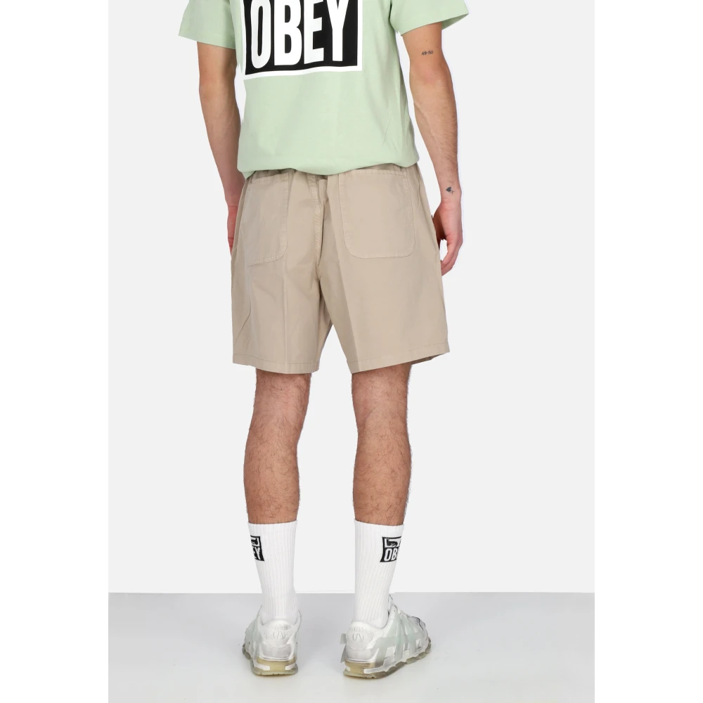 Obey Zilvergrijze Pigment Trail Korte Broek Gray Heren