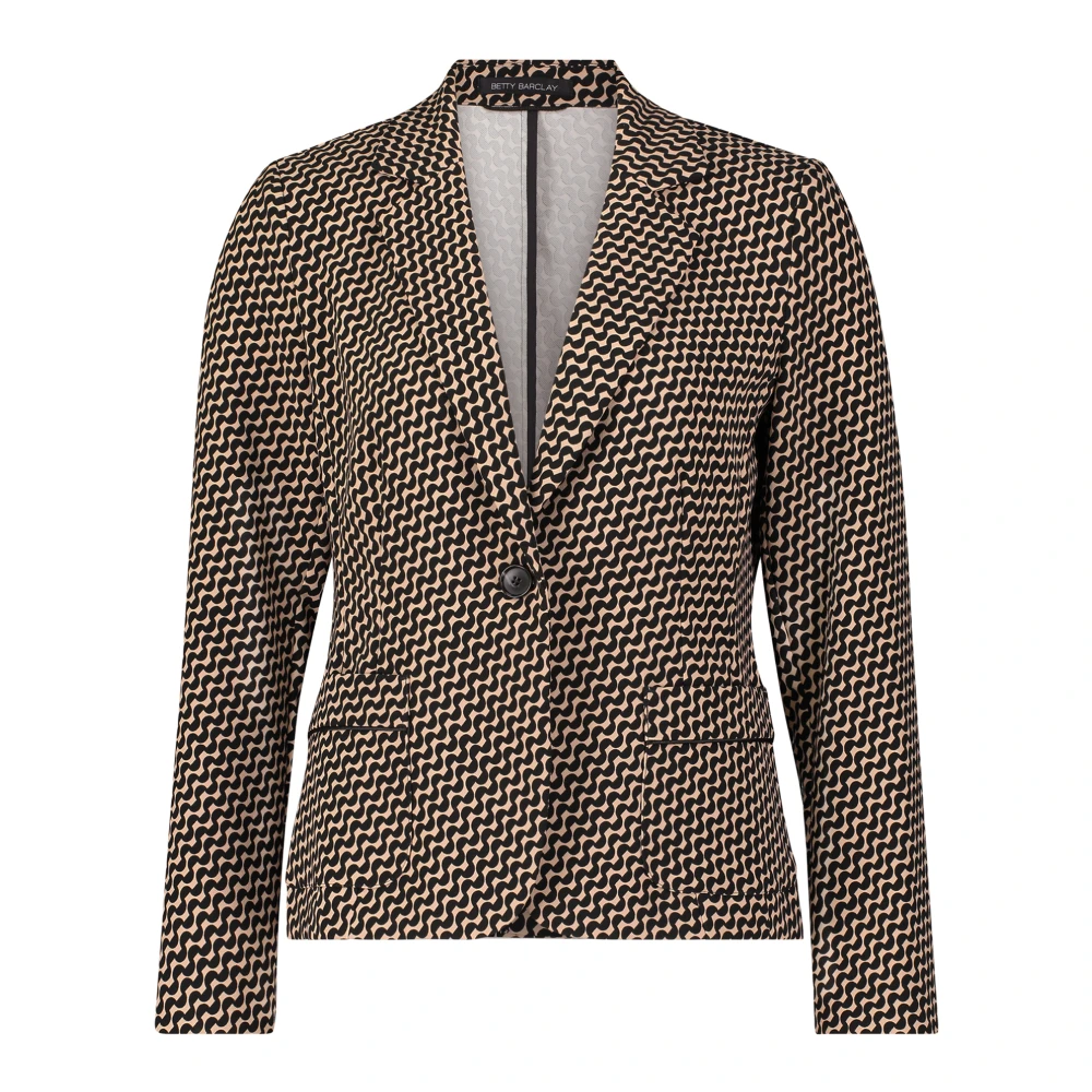 Betty Barclay Grafische Blazer met Elegante Reverskraag Brown Dames