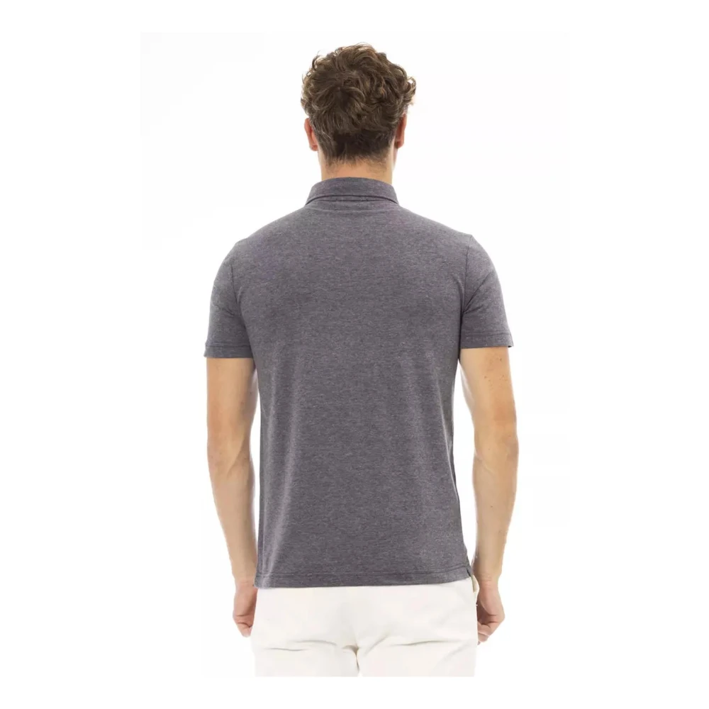 Baldinini Polo Shirt met Geborduurd Logo Gray Heren