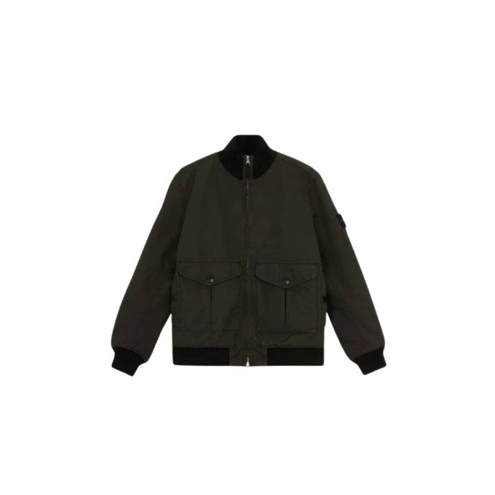 Stone Island David-TC Bomberjack Lood Grijs Black Heren