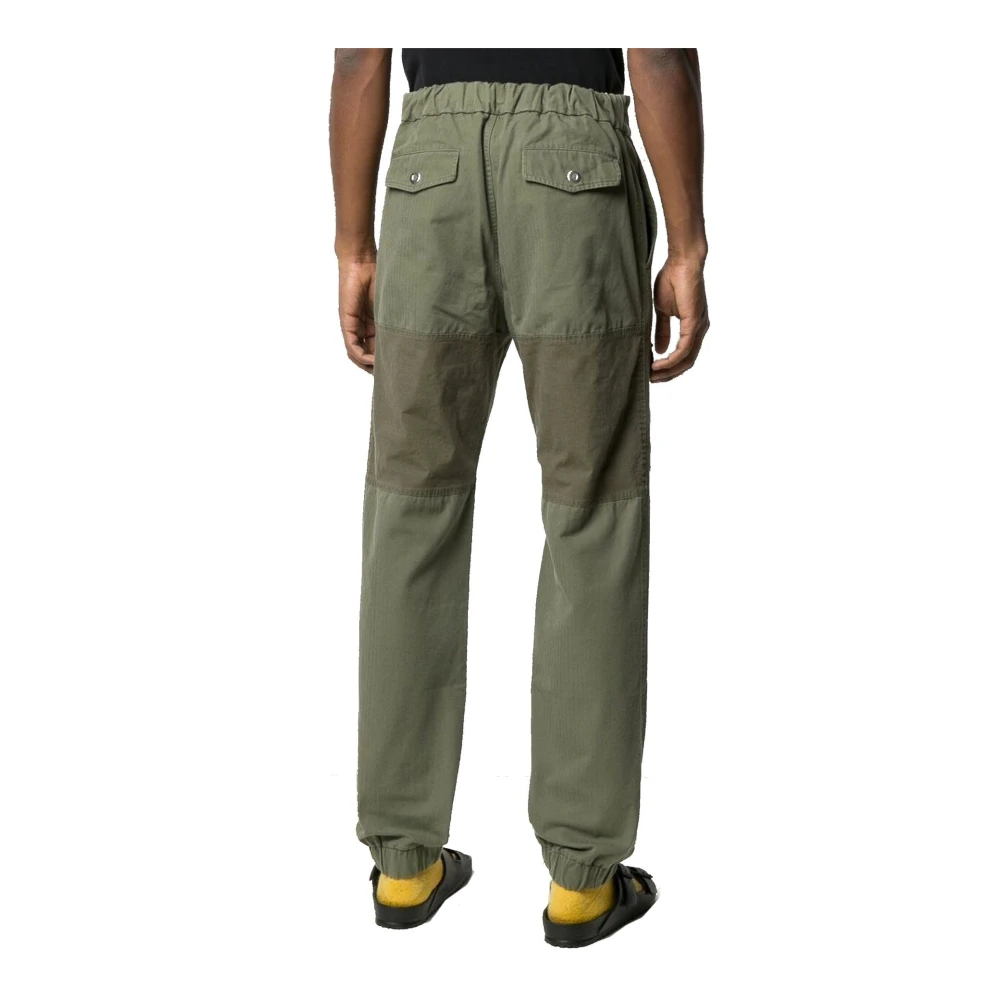 Palm Angels Katoenen Trekkoordbroek Green Heren