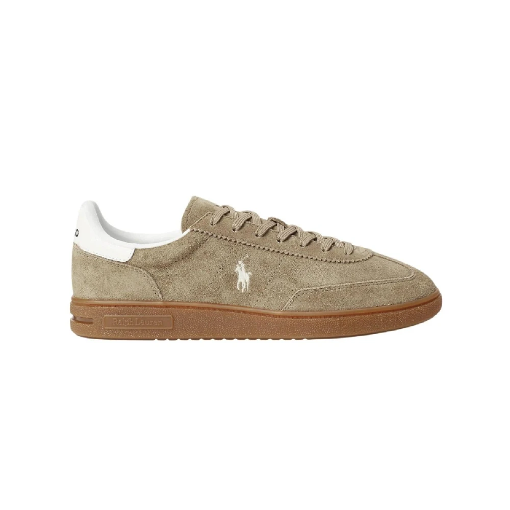 Polo Ralph Lauren Brun Beige Premium Mocka Låg-Top Sneakers