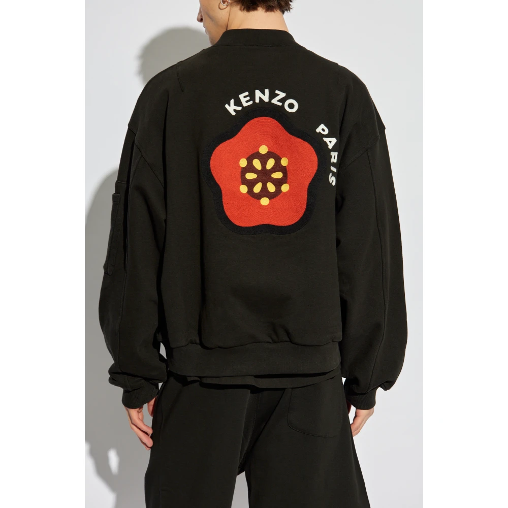 Kenzo Sweatshirt met geborduurd logo Black Heren