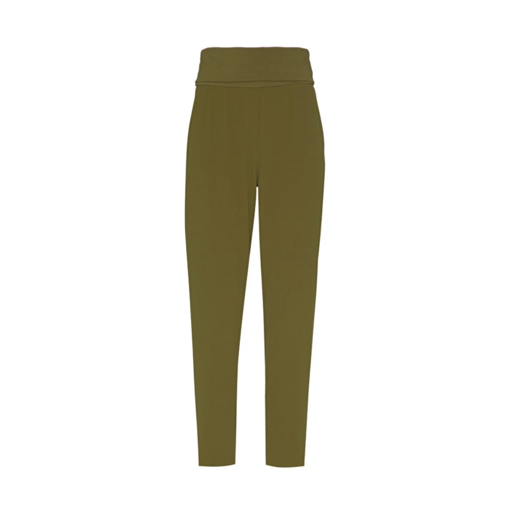 Manila Grace Stijlvolle Slim-Fit Broek Upgrade Garderobe Green Dames