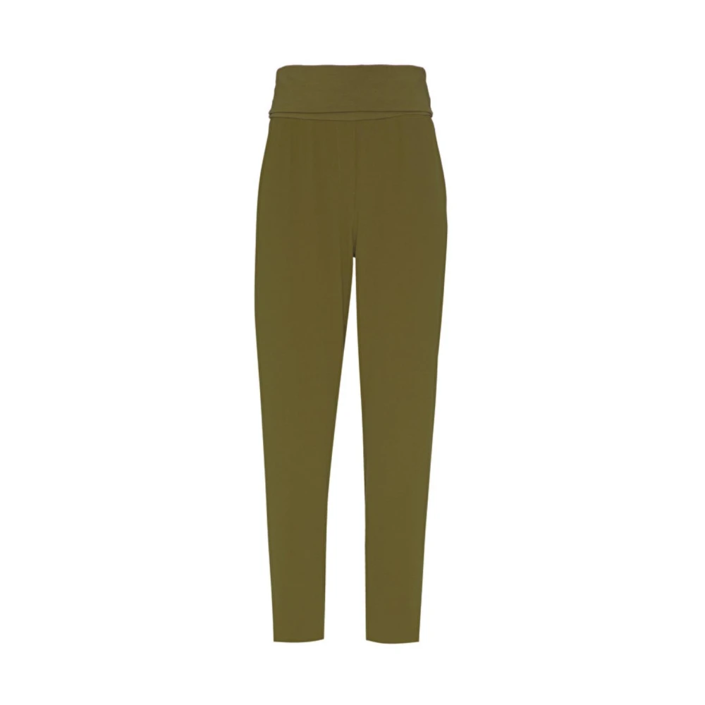 Manila Grace Slim-fit Trousers Green Dames