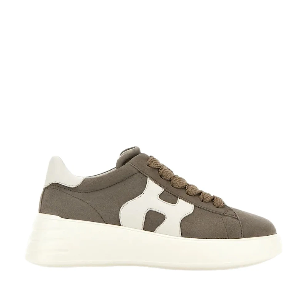 Hogan Flat Sneakers Dames Schoenen Grijs