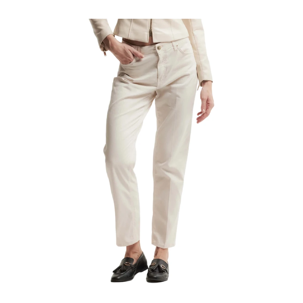 Kocca Beige Straight Trousers Women's Clothing Beige Dames