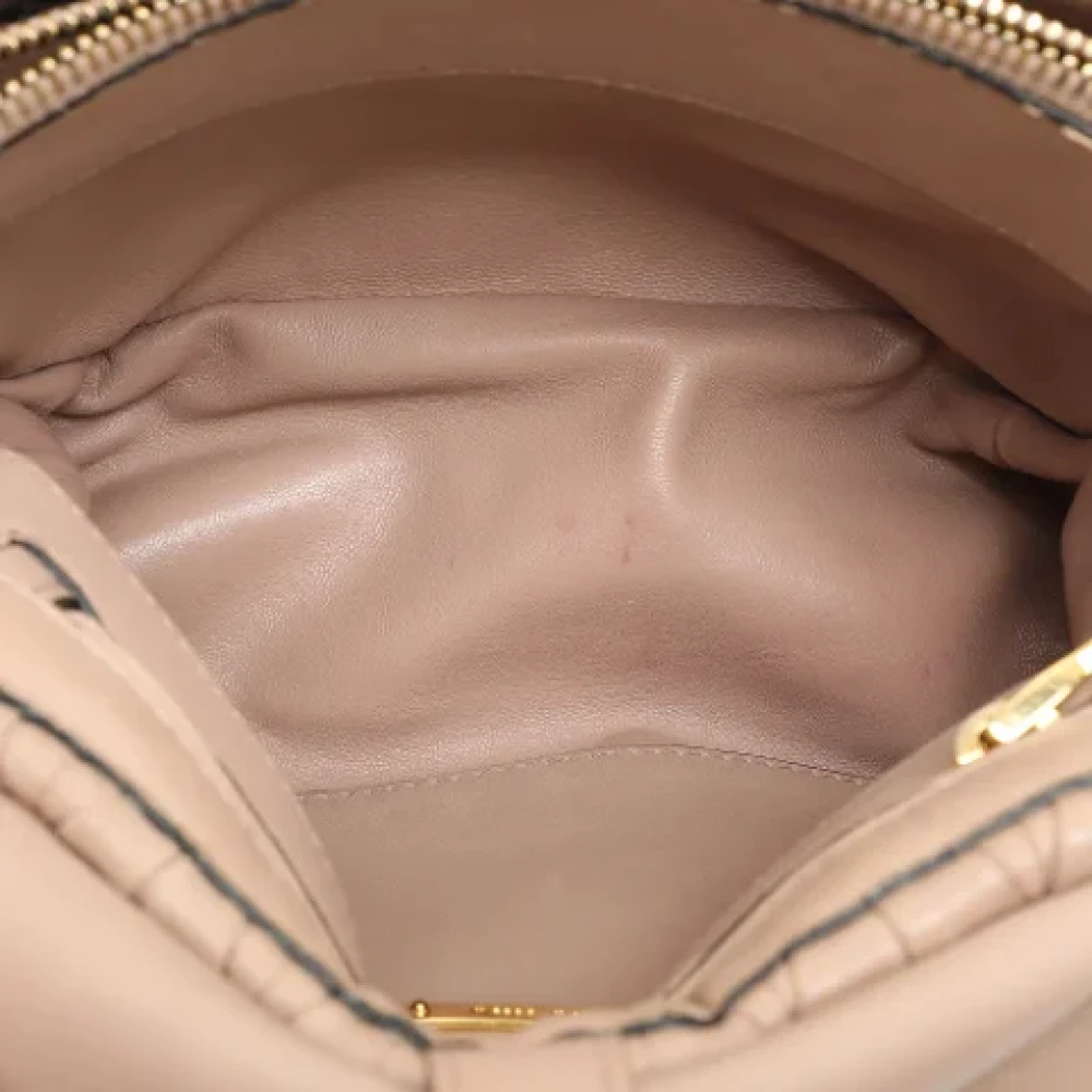 Miu Pre-owned Leather handbags Beige Dames
