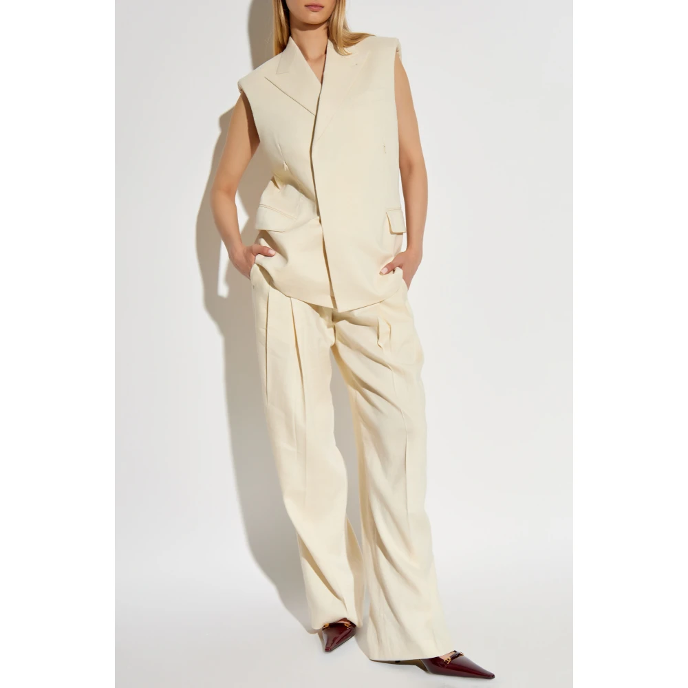 Helmut Lang Linnen broek Beige Dames