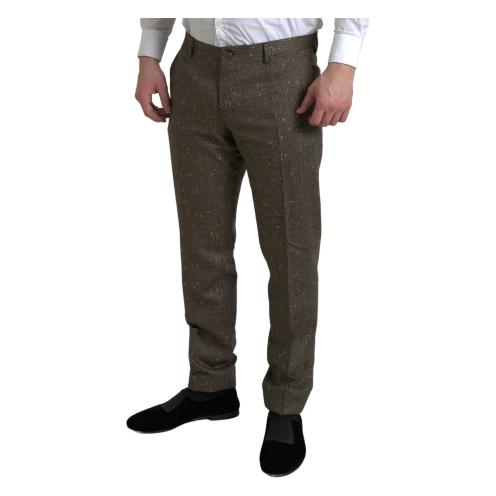 Dolce & Gabbana Suit Trousers Brown Heren