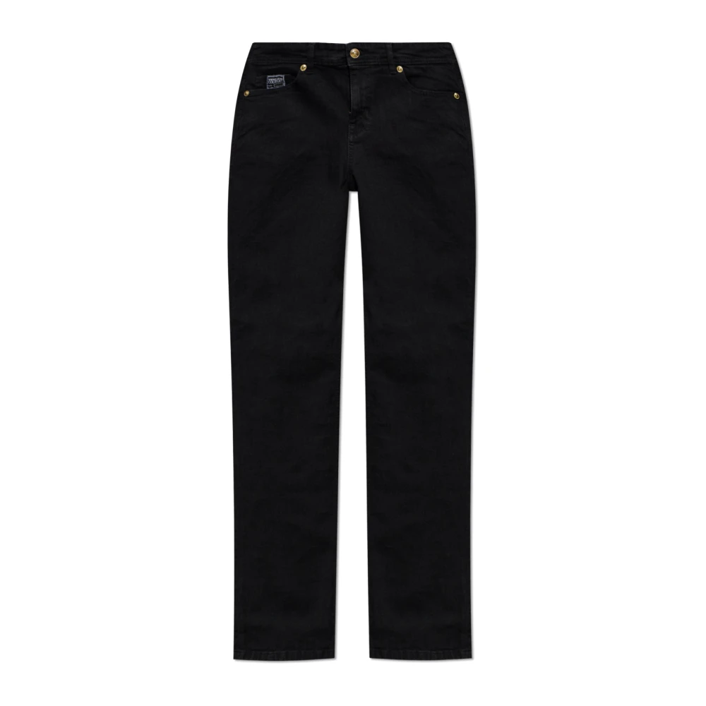 Versace Jeans Couture Vrouw Zwart Jeans Dames, W27, Denim, Straight-Leg Jeans