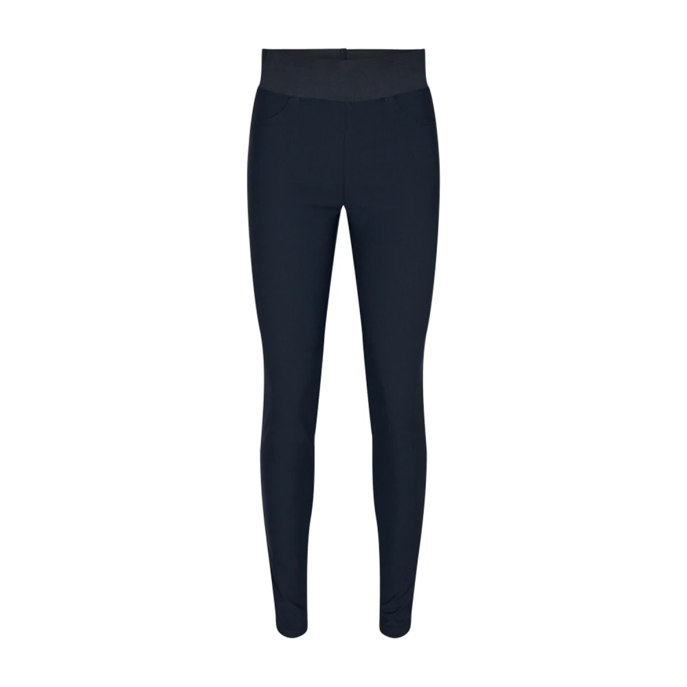 Freequent Hoge Taille Skinny Blauwe Broek Blue Dames
