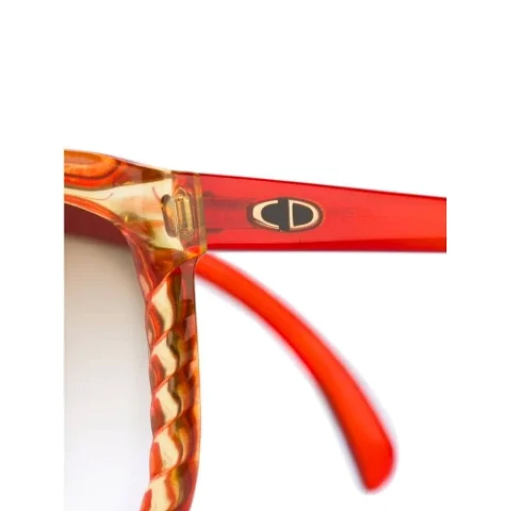 Dior Vintage Pre-owned Acetate sunglasses Orange Dames