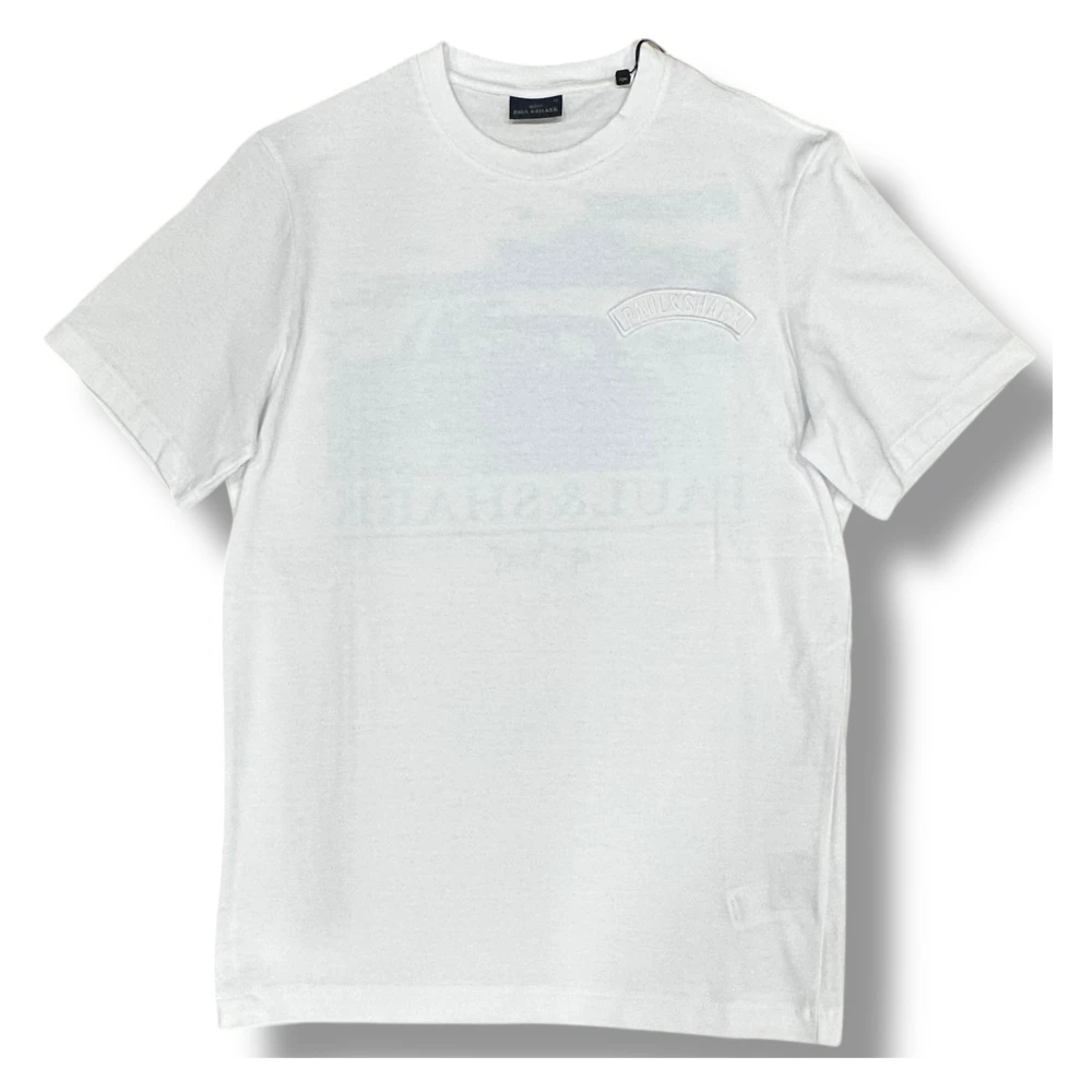 PAUL & SHARK Wit Katoenen Regular Fit T-shirt White Heren