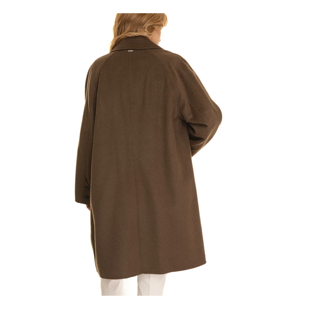Boss Klassieke wollen jas Brown Dames