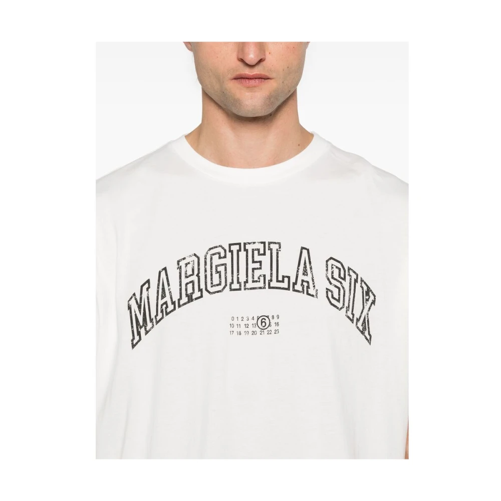 MM6 Maison Margiela Crew Neck T-shirt White Heren