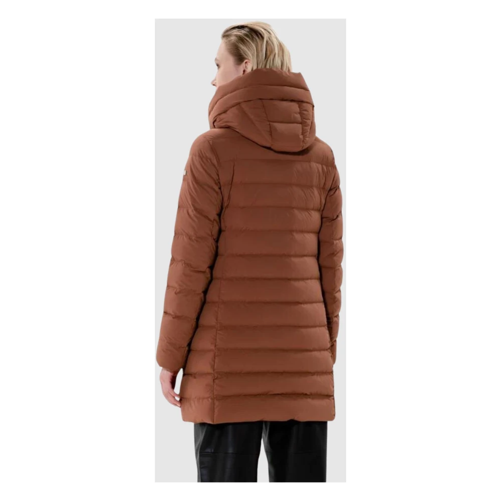 Duno Gewatteerde jas met capuchon Brown Dames