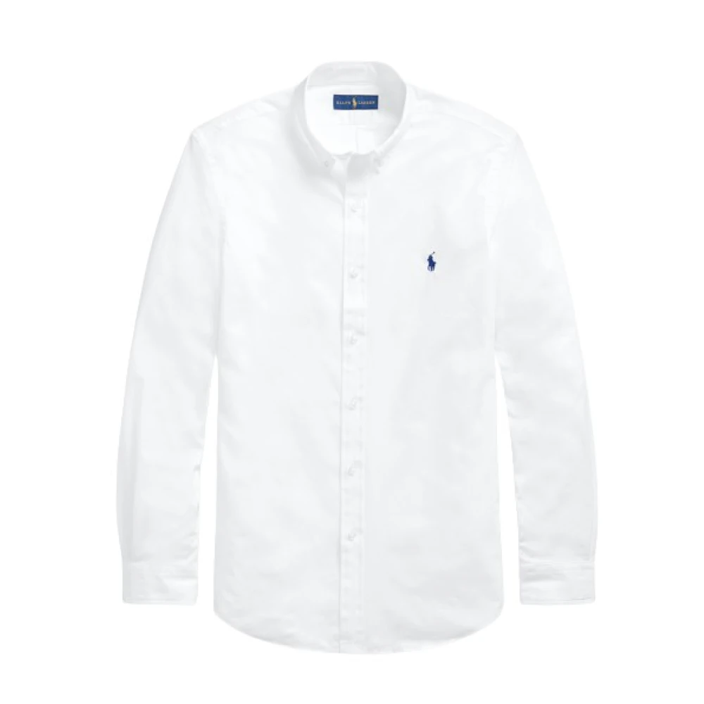 Polo Ralph Lauren Stretch Katoenen Maatwerk Overhemd White Heren