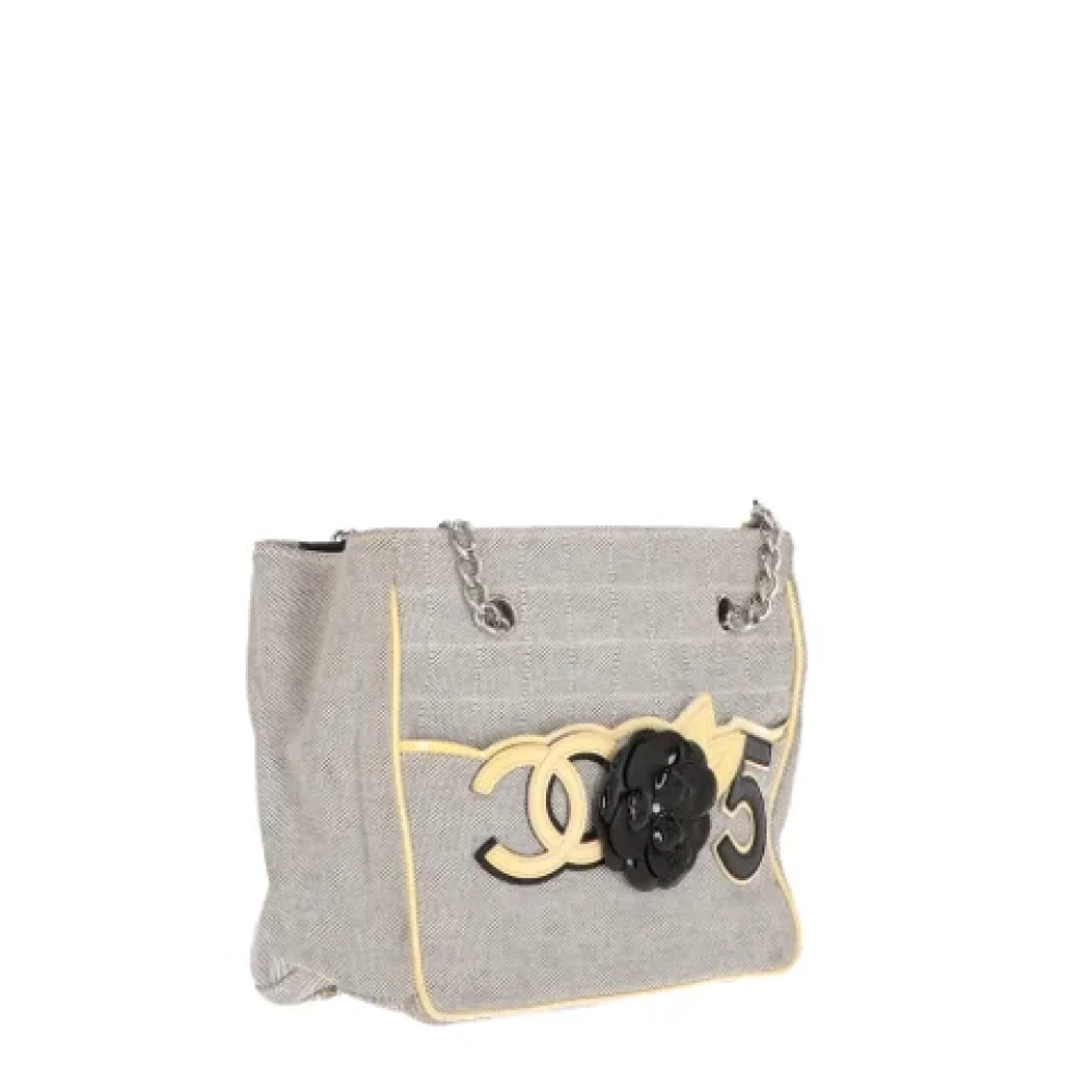 Chanel Vintage Pre-owned Cotton chanel-bags Gray Dames