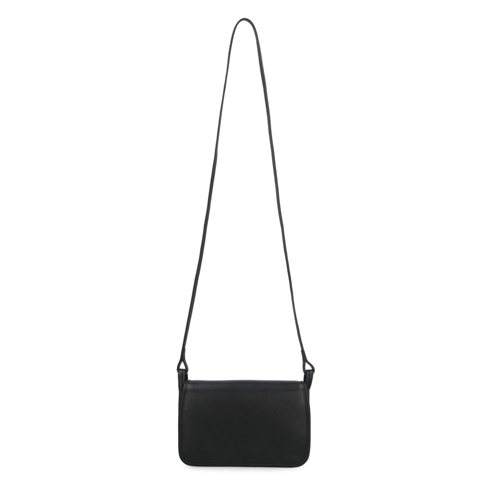 Longchamp Foulonné Leren Portemonnee met Ketting Black Dames