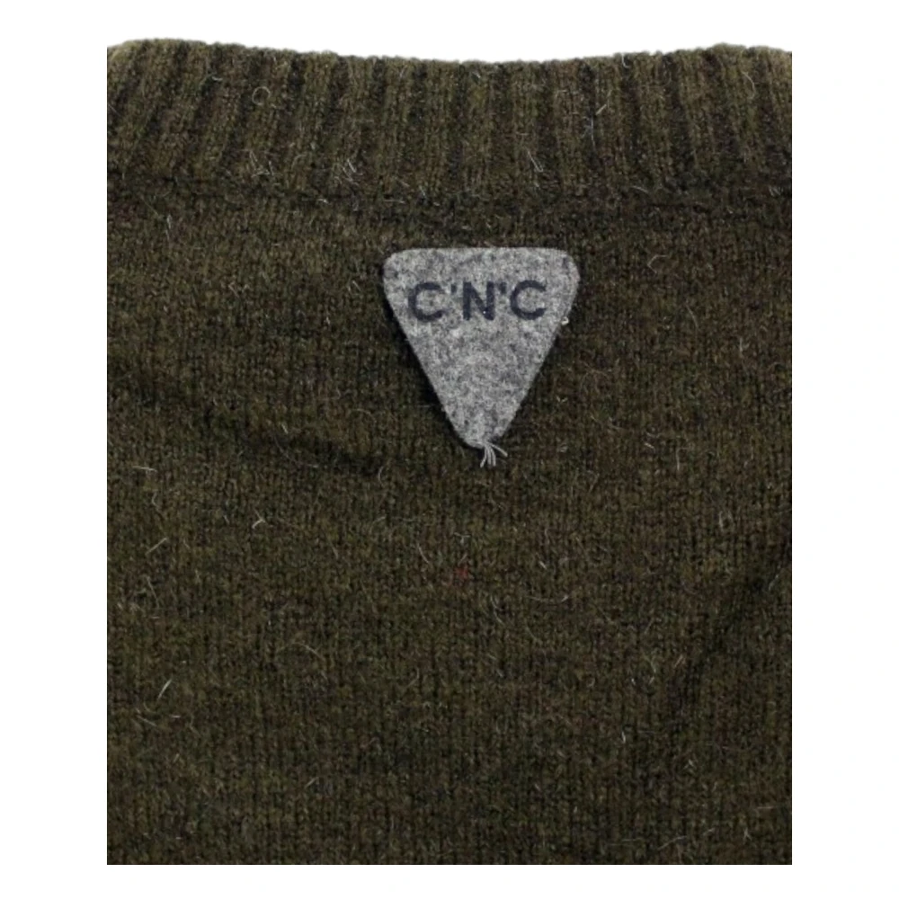 Costume National Gestreepte Pullover met Ronde Hals Brown Heren