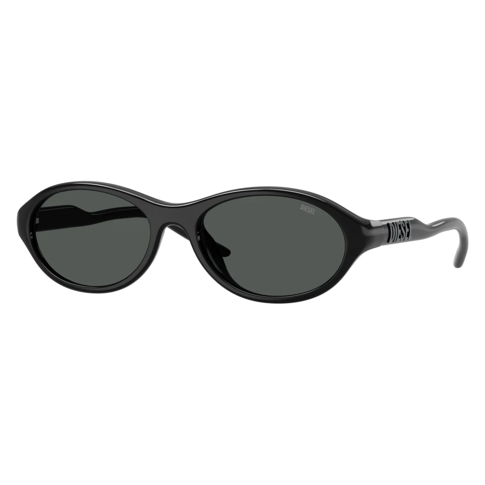 Diesel Unisex Sunglass DL3024U - Frame color: Solid Black, Lens color: Dark Grey - Image 3