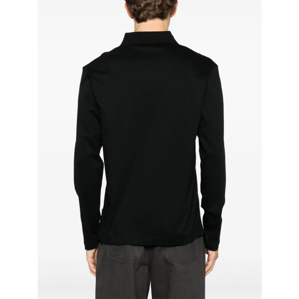 Hugo Boss Zwarte Logo Metalen Polo Shirt Black Heren