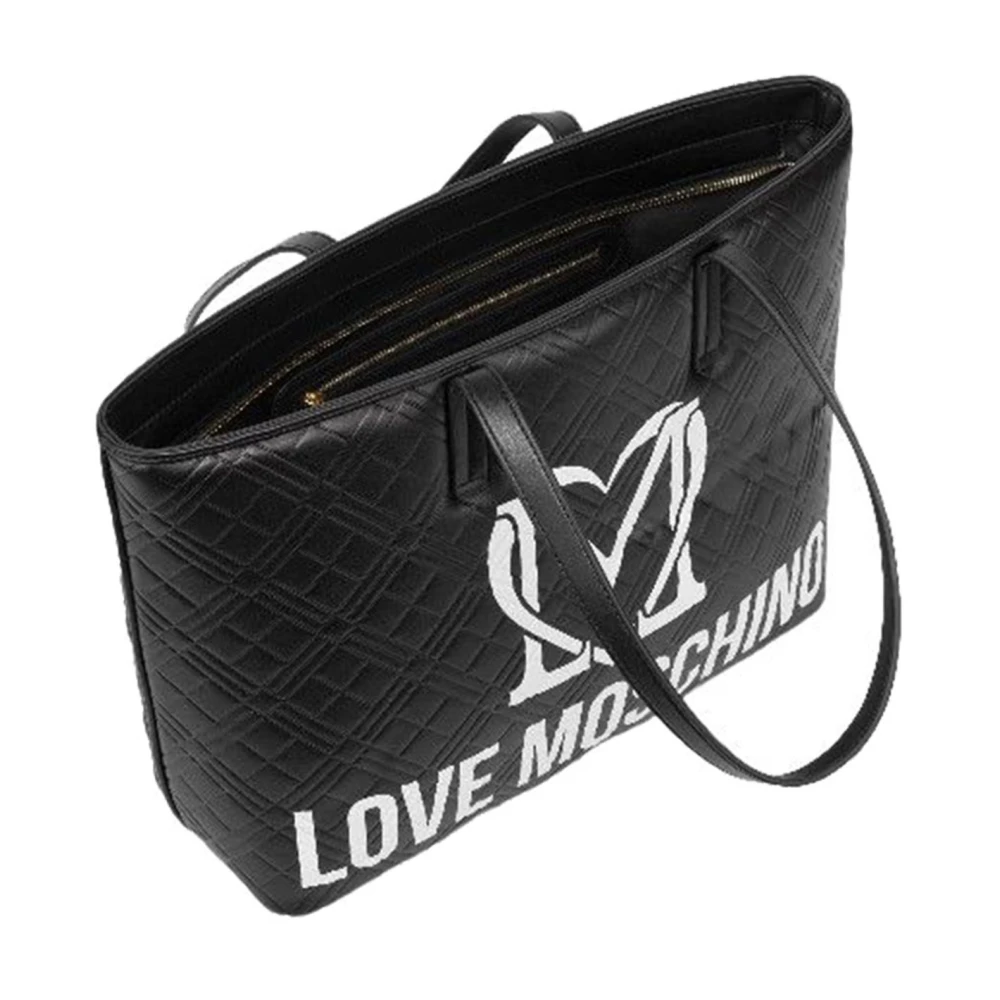 Moschino Zwarte synthetische dames shopper Black Dames