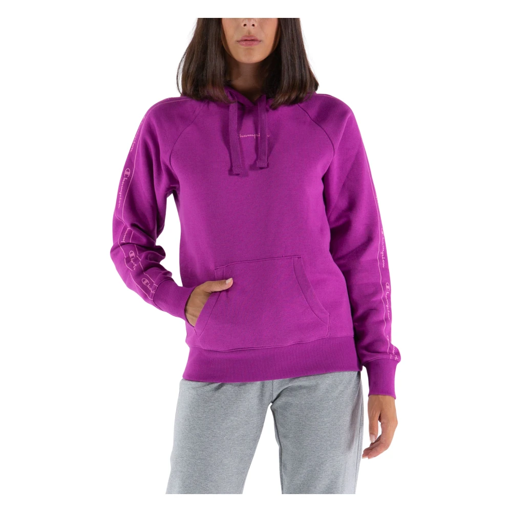 Champion Tape Mania Hoodie Sweatshirt Purple Dames