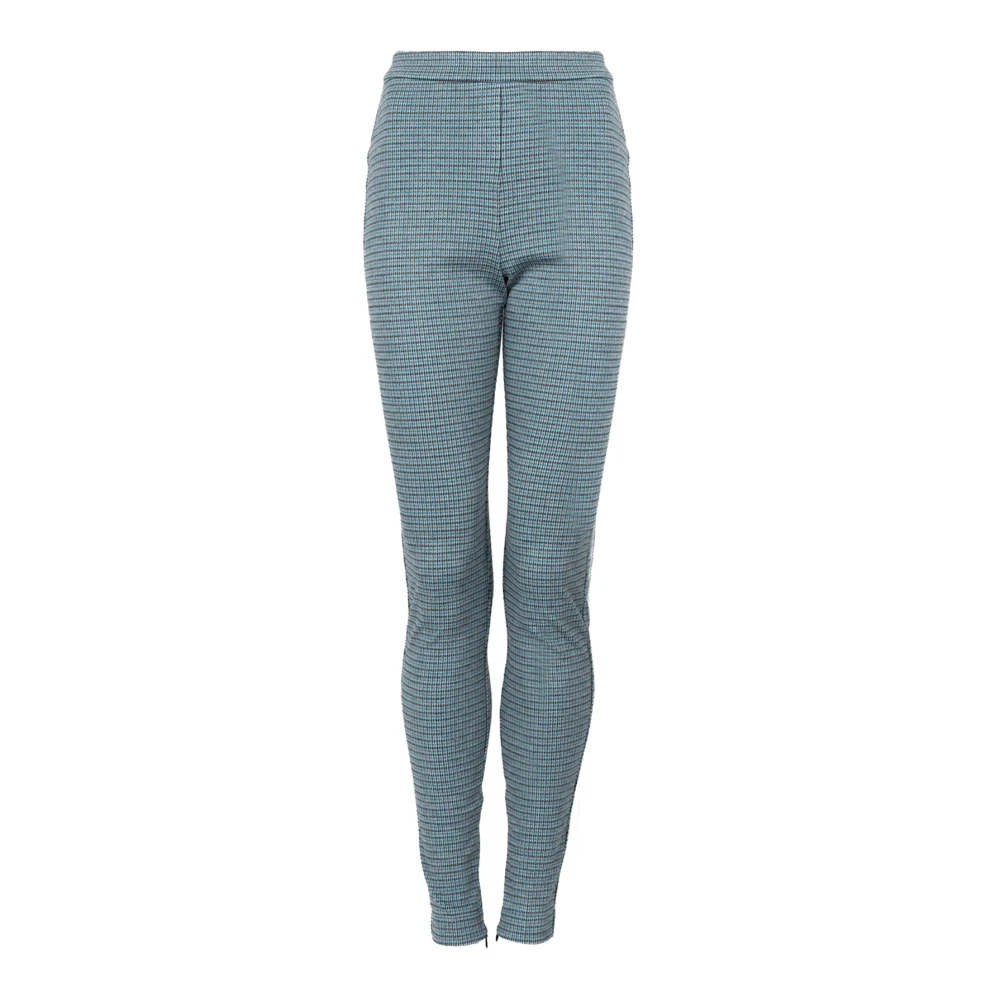 Pinko Geruite elegante broek met ritsen Blue Dames