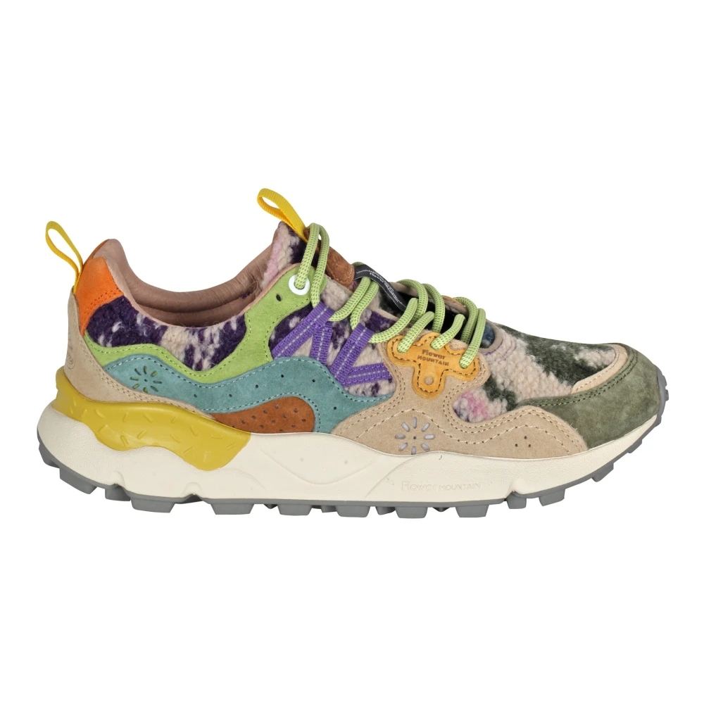 Flower Mountain Sneakers van textiel en suède met trekking veters Dames Schoenen Veelkleurig Multicolor